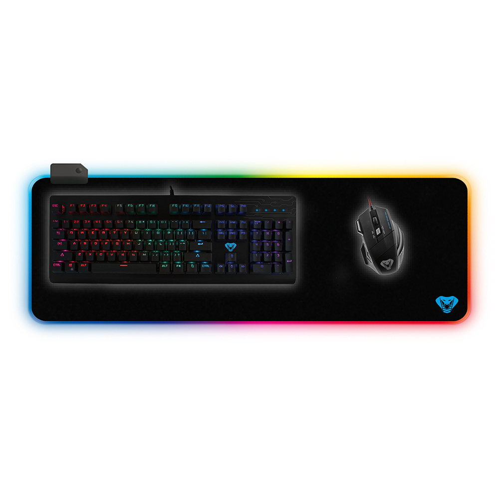 Duża mata gamingowa z kolorowym podświetleniem RGB GAMING MAT MT262