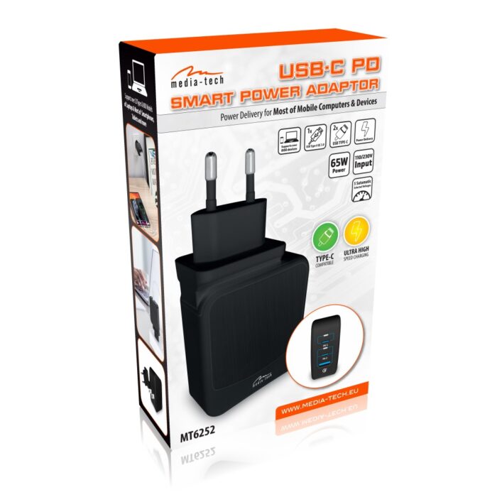 Zasilacz USB-C PD SMART POWER ADAPTOR MT6252