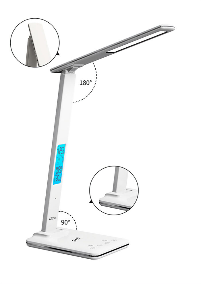 Lampa biurkowa LED z ładowarką indukcyjną