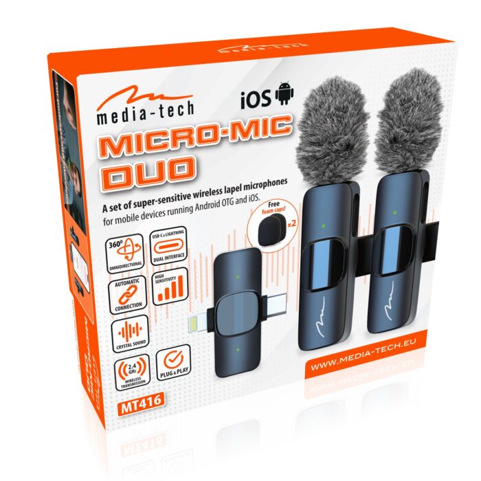 Zestaw mikrofonów krawatowych Micro-Mic Duo MT416